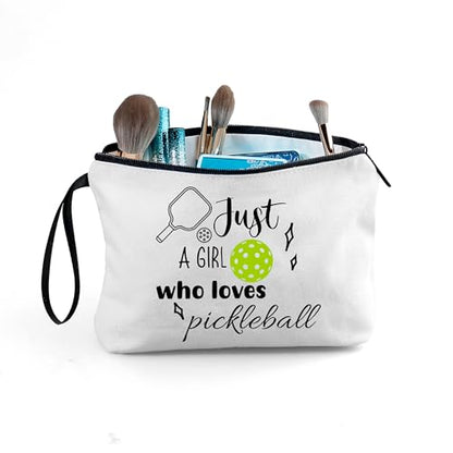 Pickleball Gifts for Women Teen Girl Daughter, Cosmetic Makeup Bag - color: pickleball46
