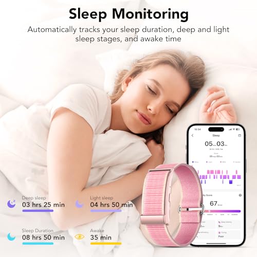 Health Activity Fitness Trackers for Women, 2026 Wearable Smart Bracelet, 120+ Sport Modes Smart Band, All-Day Continuous Heart Rate Blood Pressure Stress HRV Monitor, 24H Sleep Tracker with Free App