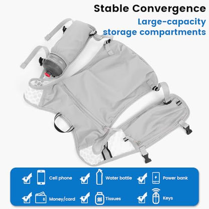 Running Vest for Women Men, Adjustable Lightweight Hydration Vest with 500ml Soft Flask, Breathable Backpack for Trail Race Hiking Cycling Climbing Jogging Marathon