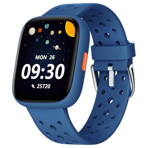 BIGGERFIVE Kids Smart Watch No Phone Needed, 1.8" Fitness Tracker Watch - color: Blue