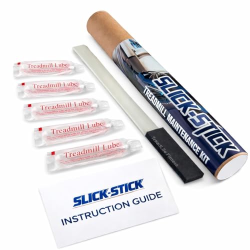 Slick-Stick Treadmill Maintenance Kit – 100% Silicone Treadmill Lubricant for Belt | 15” Applicator Wand, Treadmill Lubricant Kit, Treadmill Oil Belt Lube System, Treadmill Care Kit with Instructions - size: Slick-Stick 5 Applications Kit