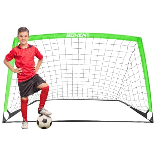 Soccer Goals for Backyard, 6x4 / 9x5 FT Soccer Net with Target Gate - color: Green, size: 6x4FT, 1 Pack