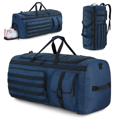 Gonex 90L Large Duffel Bag, Convertible Travel Sports Duffle - color: Dark Blue, size: 90L