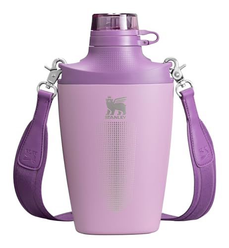 Stanley Cross Bottle 23 oz | Travel Water Bottle with Jacquard Strap | Leakproof Tritan Lid with Removable Straw | Insulated Stainless Steel | BPA-Free | Lilac - color: Lilac, size: 23 Ounces