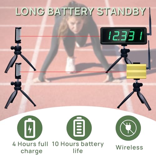 YZ Laser Timer for Sprints, Laser Sprint System, Track Laser Timer Stopwatch, Lap/Speed Training/Track Field/Running/Football - style: 1 timer+1 laser