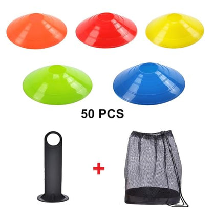 ANSLYQA 50 Pcs Soccer Cones Disc Cones - color: 5 Colors