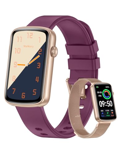 Fitness Tracker, Fitness Watches for Women Men with Heart Rate Monitor Blood Oxygen Sleep Tracker Pedometer, 1.47" Smart Watch Step Calorie Counter for Android iOS IP68 Waterproof - color: Purple