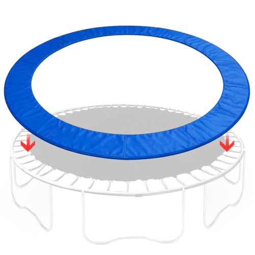 14FT Trampoline Replacement Safety Pad, Waterproof Foam Spring Cover, Tear-Resistant Edge Pad, Easy Install Spring Protection Cover (Blue)