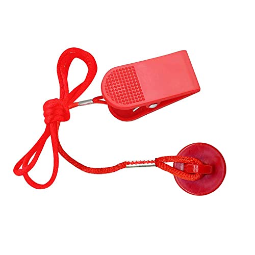 Treadmill Safety Key for Most NordicTrack Proform Image Weslo Reebok Epic Gold's Gym Freemotion and Healthrider Treadmills - color: Bright Red