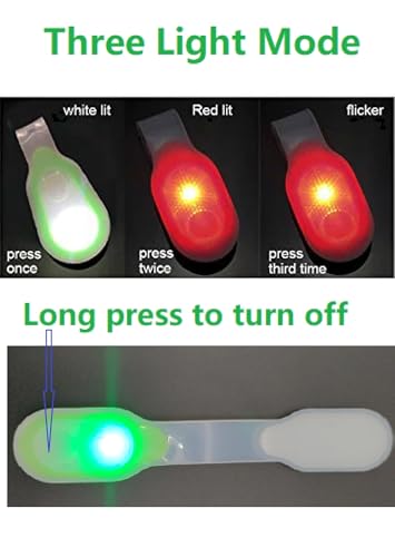Hands Free LED Flashlight Clip on Flashlight Rechargeable Safety Nursing Night Shift Lights for Outdoor Sports Green