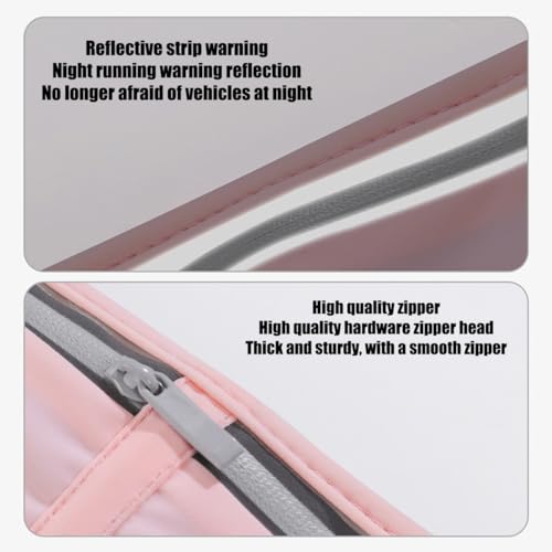 Slim Running Belt for Men & Women, Ultra Lightweight Waist Pack with Earphone Hole, Reflective Jogging Belt for Phone & Keys (Grey) - color: Grey