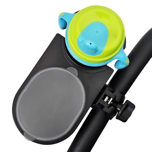 liuliuby Universal Stroller Snack Tray Attachment | Stroller Cup Holder Attachment Universal Snack Tray for Stroller Tray Attachment | Clip On Baby Stroller Accessories for Joggers, Umbrella & Wagons - color: Closed Top