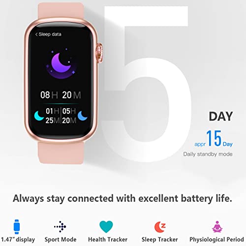 FITVII Slim Fitness Tracker with Blood Oxygen, Blood Pressure, 24/7 Heart Rate and Sleep Tracking, IP68 Waterproof Activity Trackers and Smart Watches with Step Tracker, Pedometer for Women Men - color: Pink