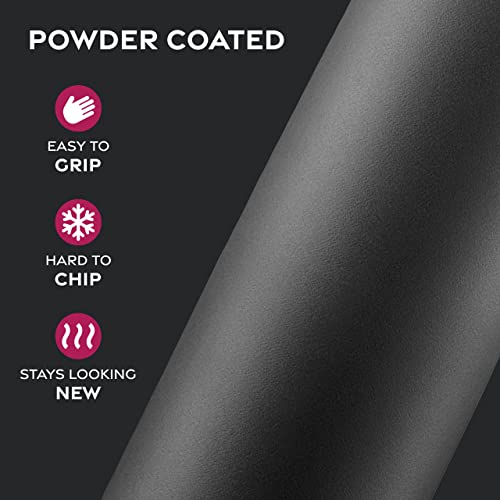 FineDine Insulated Water Bottle with Straw, 25 Oz, Inky Raven Black - color: Inky Raven Black, size: 25 Ounces