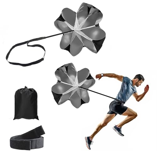 "N/A" SooGree Running Parachute Speed Training 56 inch Speed Training Resistance Parachute for Kids Youth and Adults Weight Bearing Running and Fitness Core Strength Training - color: 1 Umbrella