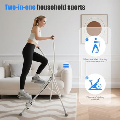 Stair Steppers with Resistance at Home Gym,Vertical Climber Cardio Exercise Machine,Full Body Workout Machine with Adjustable Handlebar & Pedals, 265lbs Load