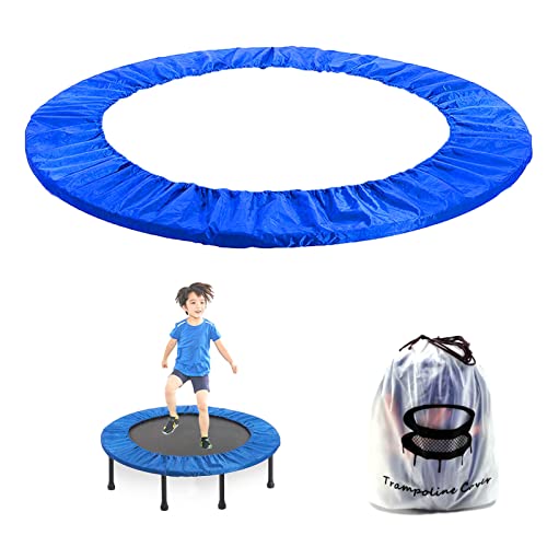 Trampoline Spring Cover 40 Inch Replacement Safety Pad for Mini Trampoline 3 Layer Protect Tear-Resistant Oxford Cloth Easy to Install Replacement for Home, Gym - color: Blue