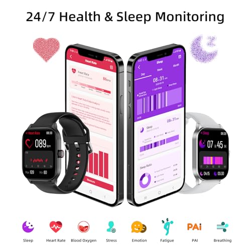 Smart Watch, GPS & Free Maps, 1.96" HD Screen, AI, Bluetooth Call & Text - color: Gray