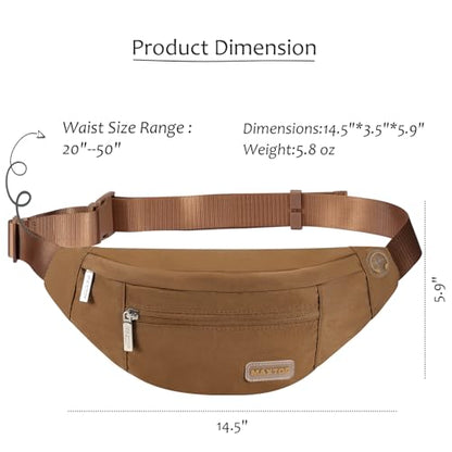 MAXTOP Small Crossbody Bags for Women Brown Fanny Pack for Traveling Casual - color: Brown