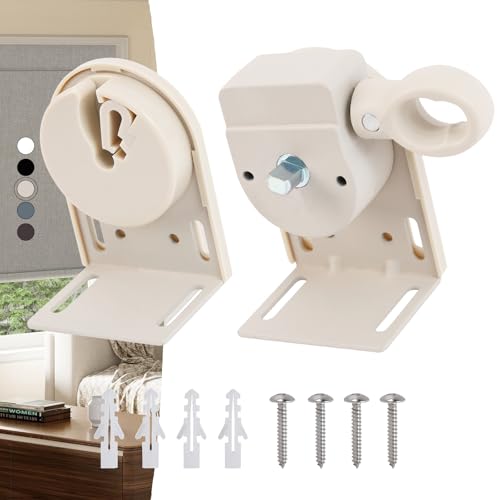 Roller Blind Bracket Replacement for Coolaroo Sun Shades Beige - color: Beige, size: 1 set bracket