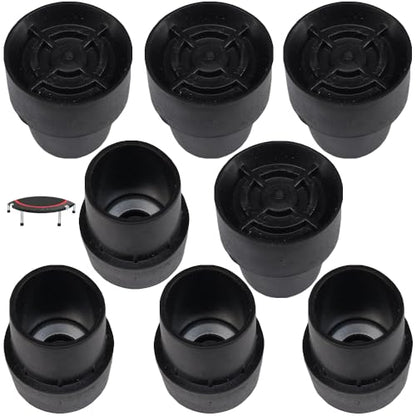 8 Pack Mini Rebounder Leg Floor Protectors 1" Round Rubber Folding Trampoline Leg Caps Tips Feet Covers Rubber Pads for Foldable Mini Trampoline Fitness Rebounder Indoor Exercise Trampolines
