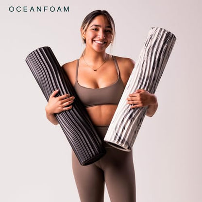 Oceanfoam Tsunami Roller - Extra Large Soft Density Foam Roller (Black) - color: Black