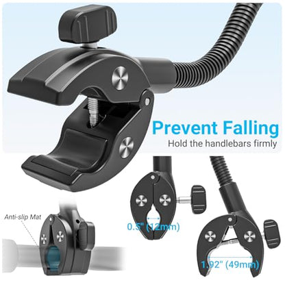 Metal Gooseneck Spin Bike Tablet Holder for Exercise/Stationary Bike