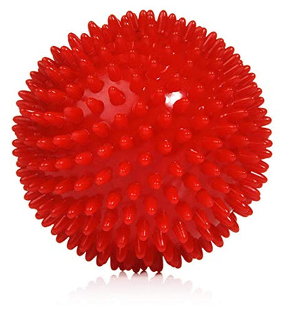 Massage Ball - 3" Spiky Foot Massage Ball Extra Firm Massage Roller Ball Deep Tissue Back Foot Plantar Shoulder Leg Muscle Massage Trigger Point Roller Ball - Red