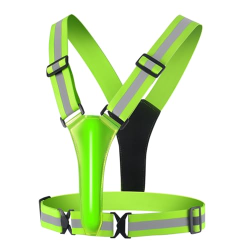 Led Reflective Vest, USB Rechargeable Light Up Running Gear, High Visibility Night Running Vest with Adjustable Waist/Shoulder for Women Men Kids