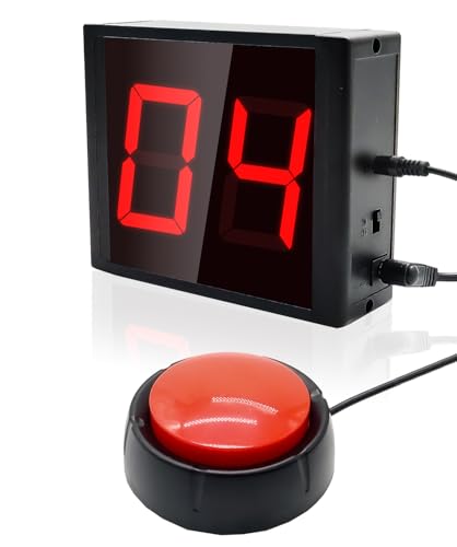 Digital Tally Counter with Push Button Control, 2.3 Inch Large LED Display, Electronic Lap Counter for Walking, Sports(2-Digit)