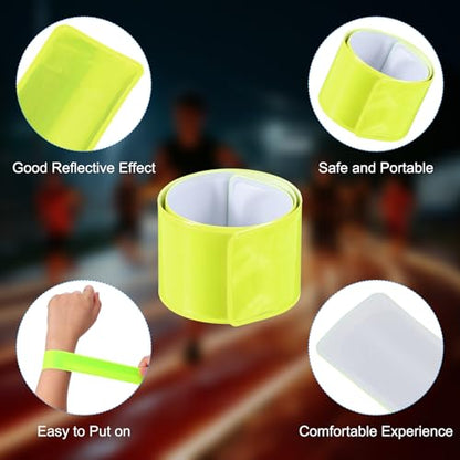 PATIKIL Reflective Slap Bands Snap Bracelet - color: Fluorescent Yellow