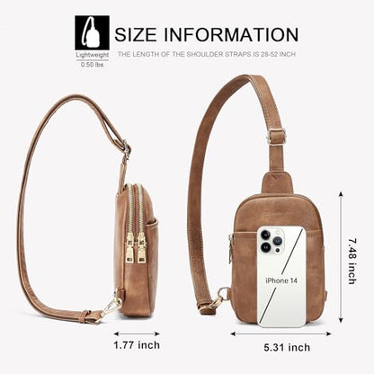 Crossbody Sling Bags & Fanny Packs - Women's Belt Bag Gifts - color: 1-light Brown