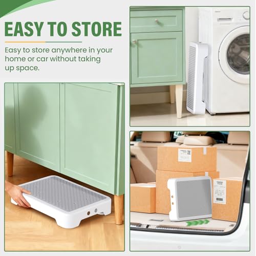 SOYO Mobility One Step Stool Platform for Adults & Elderly, White-Gray - color: White-gray