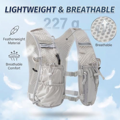 Running Hydration Vest Backpack with 1.5L Bladder for Men Women - color: grey, size: with hydration