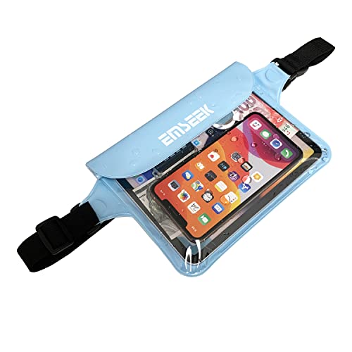 Waterproof Waist Pouch Dry Belt Bag Fanny Pack For Swim Surf Snorkel - color: Blue