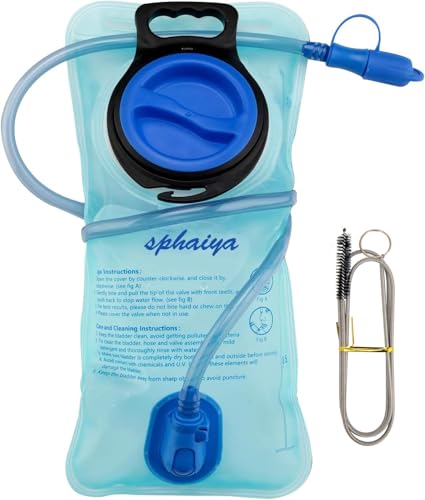 Hydration Bladder 2L-3L with Cleaning Brush - Wide Opening, Leak Proof Water Reservoir for Hiking Cycling Running Camping Backpack - BPA Free - size: 2L-Blue