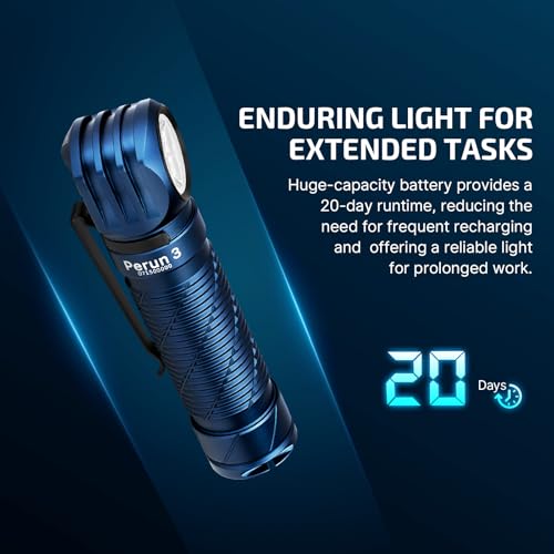 OLIGHT Perun 3 Headlamp Rechargeable, Red Light, Waterproof, Midnight Blue - color: Midnight Blue