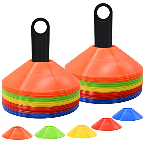 25/50/100pcs Disc Cones, Agility Soccer Cones with Carry Bag and Holder - color: 100pcs