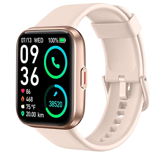 SKG Smart Watch for Women, Alexa & Call, 1.69" IP68, HR/SpO2, Pink, V7 Pro