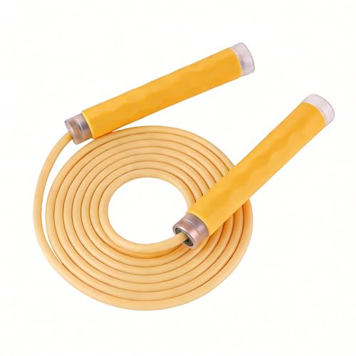 YUEDONG 7mm Thick PVC Jump Rope with Ball Bearings for Men and Women - color: ORANGE
