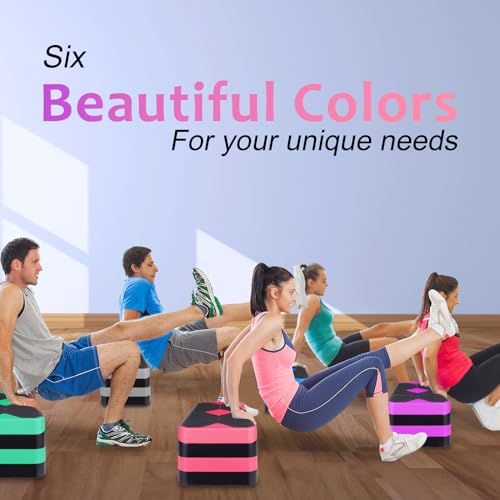 27" Exercise Workout Aerobic Step Platform with Adjustable 4"-6"-8" Risers - color: Gray