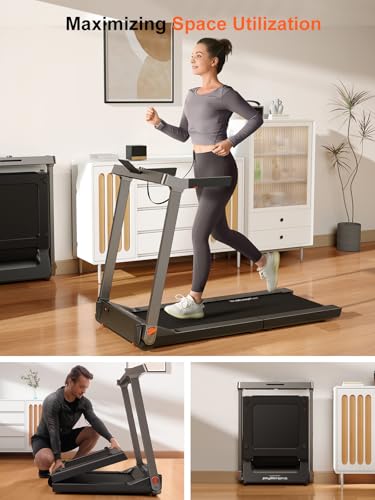 WALKINGPAD Foldable Walking Pad Treadmill with Handle Bar, 7.5MPH - color: Grey