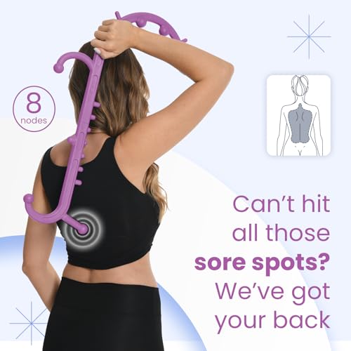 Ranarose Deep Tissue Back & Neck Massager for Body Muscle Pain Relief - color: Pink Lavender