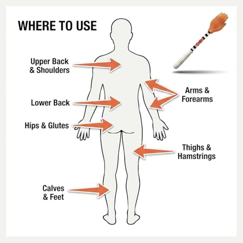 Lymphatic Drainage Massage Tool & Body Massage Paddle with Stainless Steel Acupressure Roller Ball, Gua Sha Body Scraping Tool for Muscle Recovery & Fascia Release