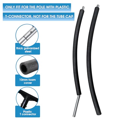 1 Set Trampoline Curved Net Pole, Universal, 10 to 16 ft
