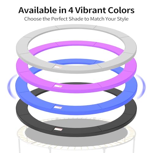 ACWARM HOME 16FT/15FT/14FT/12FT/10FT Trampoline Safety Pad Replacement, Round Trampoline Spring Protection Cover, Fits 16FT/15FT/14FT/12FT/10FT Frames, Water-Resistant Trampoline Accessories - color: Blue, size: 14FT