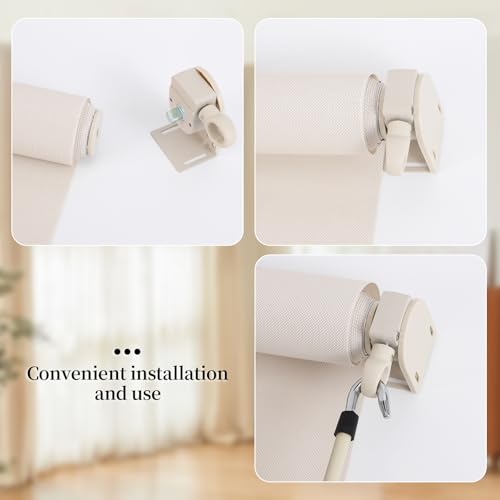 Roller Blind Bracket Replacement for Coolaroo Sun Shades Beige - color: Beige, size: 1 set bracket