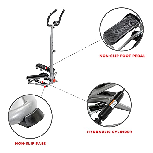 Sunny Health & Fitness Climbing Stair Stepper for Home Gym - color: Silver