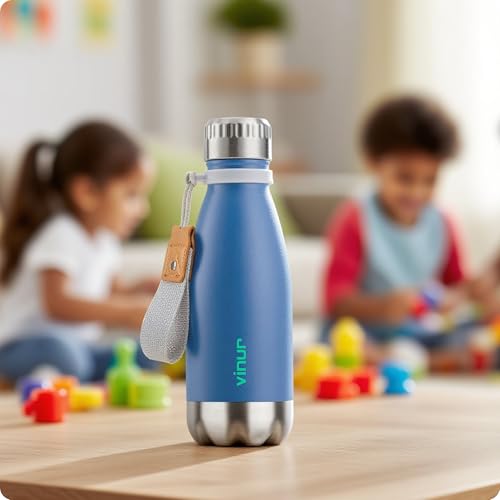 Kids Water Bottle-12 oz Leak Proof Insulated Water Bottle for Lunchbox - color: Royal Blue, size: 12 Ounces