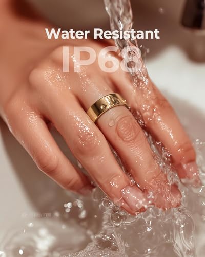 femometer Ring Air, Ultra-Thin Smart Ring(Size 8) - color: Rose Gold, size: 8#